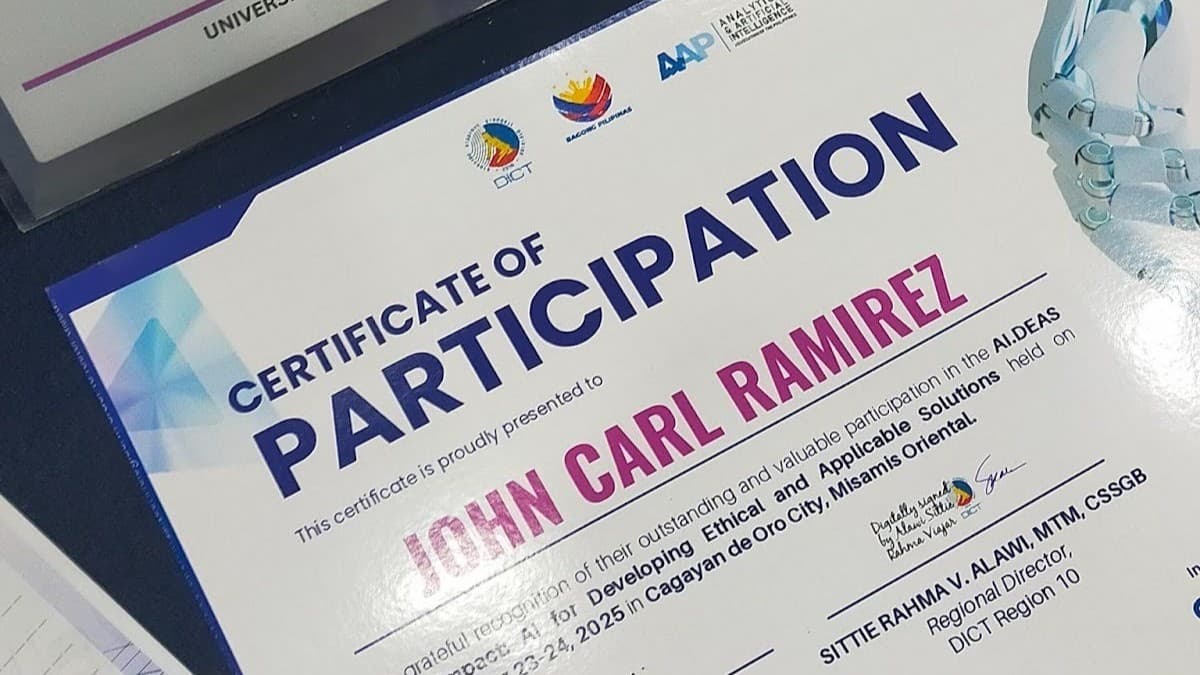 AI.Deas Region X certificate and team placard for Team Huntwix.